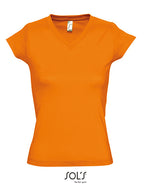 Women´s V-Neck-T-Shirt Moon (L156)