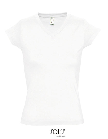 Women´s V-Neck-T-Shirt Moon (L156)