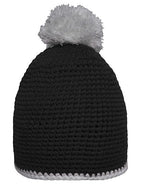 Pompon Hat With Contrast Stripe (MB7964)