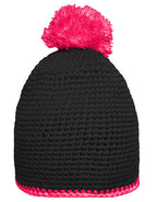 Pompon Hat With Contrast Stripe (MB7964)
