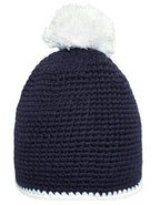 Pompon Hat With Contrast Stripe (MB7964)