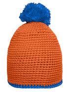 Pompon Hat With Contrast Stripe (MB7964)