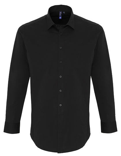 Men´s Stretch Fit Poplin Long Sleeve Cotton Shirt (PW244)