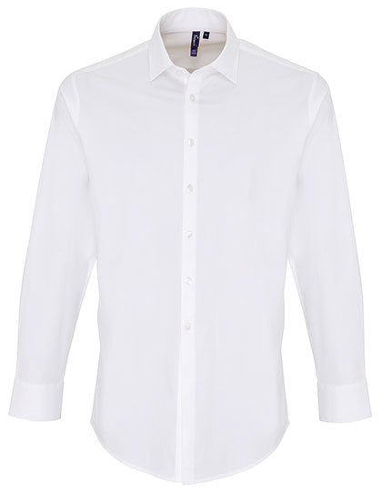 Men´s Stretch Fit Poplin Long Sleeve Cotton Shirt (PW244)