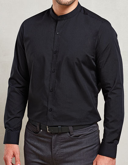 Men´s Banded Collar Grandad Long Sleeve Shirt (PW258)