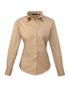 Women´s Poplin Long Sleeve Blouse (PW300)