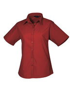 Women´s Poplin Short Sleeve Blouse (PW302)