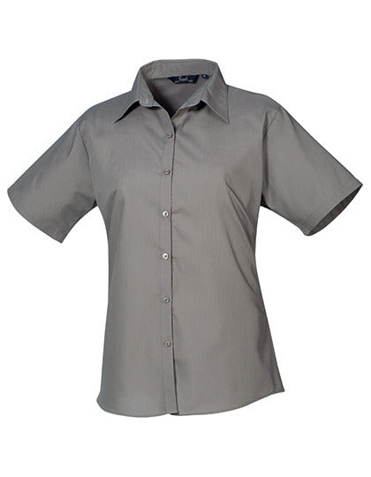 Women´s Poplin Short Sleeve Blouse (PW302)