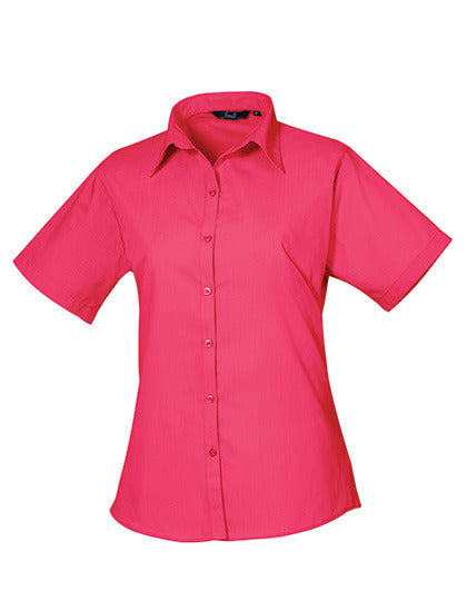 Women´s Poplin Short Sleeve Blouse (PW302)