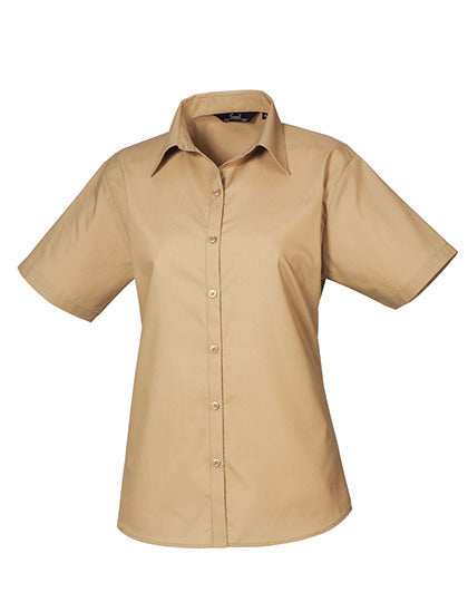 Women´s Poplin Short Sleeve Blouse (PW302)