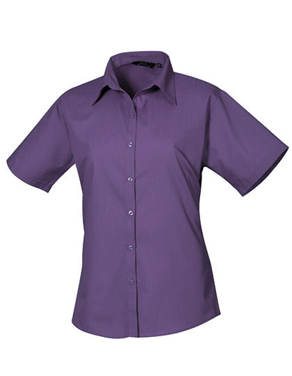 Women´s Poplin Short Sleeve Blouse (PW302)