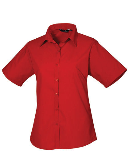 Women´s Poplin Short Sleeve Blouse (PW302)