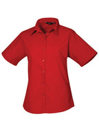 Women´s Poplin Short Sleeve Blouse (PW302)
