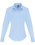 Women´s Stretch Fit Poplin Long Sleeve Cotton Shirt (PW344)
