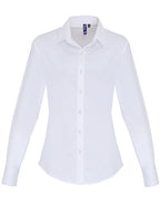 Women´s Stretch Fit Poplin Long Sleeve Cotton Shirt (PW344)