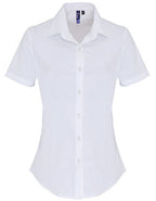 Women´s Stretch Fit Poplin Short Sleeve Cotton Shirt (PW346)