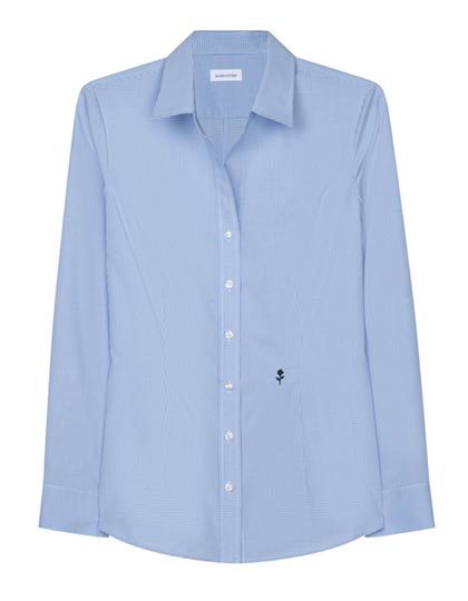 Women´s Blouse Slim Fit Check/Stripes Long Sleeve (SN080619)