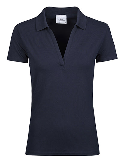 Women´s Luxury Stretch V-Neck Polo (TJ1409)