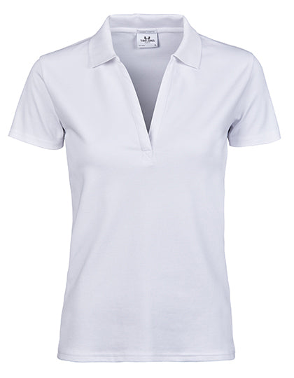Women´s Luxury Stretch V-Neck Polo (TJ1409)