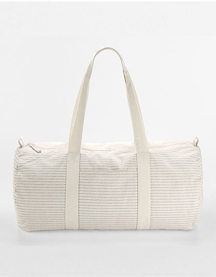 Striped Organic Cotton Barrel Bag (WM258)