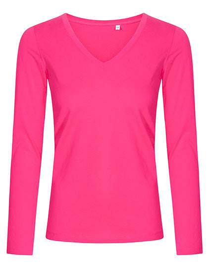 Women´s V-Neck T-Shirt Long Sleeve (XO1560)