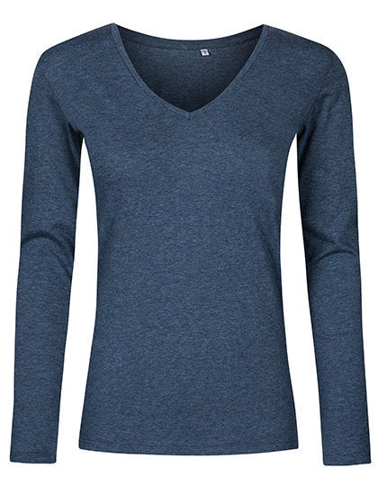 Women´s V-Neck T-Shirt Long Sleeve (XO1560)