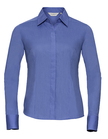 Ladies´ L/S Poly-Cotton Easy Care Fitted Poplin Shirt (Z924F)