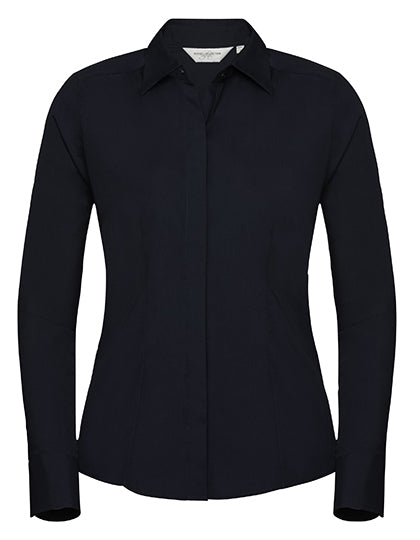 Ladies´ L/S Poly-Cotton Easy Care Fitted Poplin Shirt (Z924F)