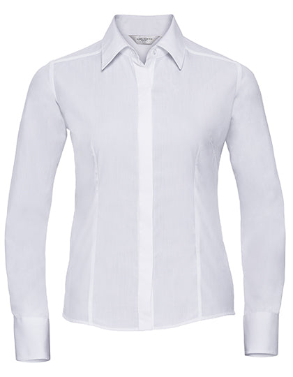 Ladies´ L/S Poly-Cotton Easy Care Fitted Poplin Shirt (Z924F)