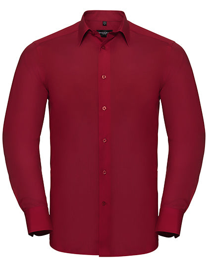 Men´s L/S Poly-Cotton Easy Care Tailored Poplin Shirt (Z924)