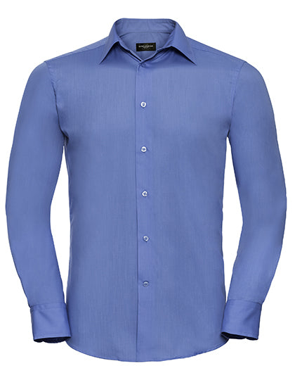 Men´s L/S Poly-Cotton Easy Care Tailored Poplin Shirt (Z924)