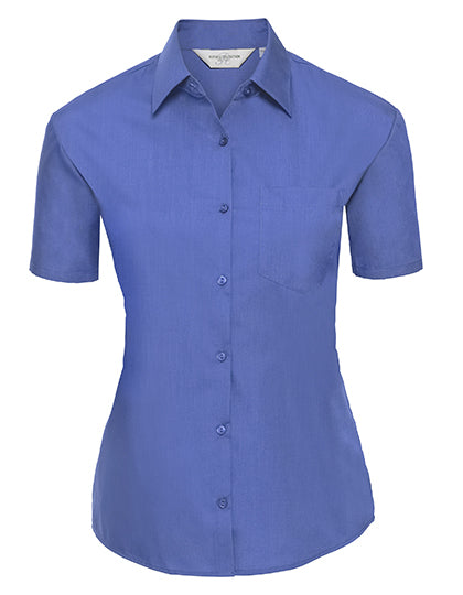 Ladies´ Short Sleeve Poly-Cotton Easy Care Poplin Shirt (Z935F)
