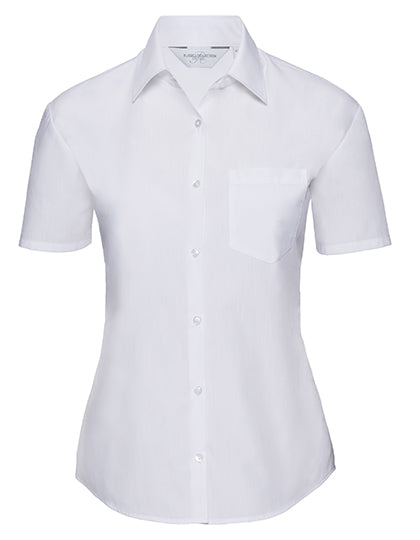 Ladies´ Short Sleeve Poly-Cotton Easy Care Poplin Shirt (Z935F)